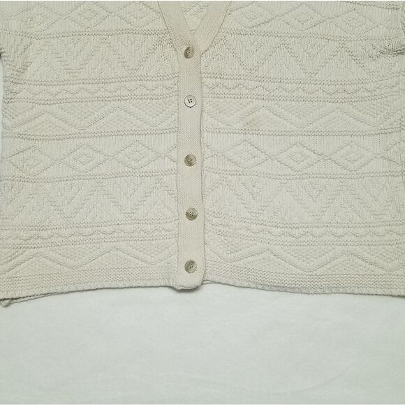 VINTAGE 80s GAP Cream Aztec Print Cropped Sweater - Picture 5 of 11